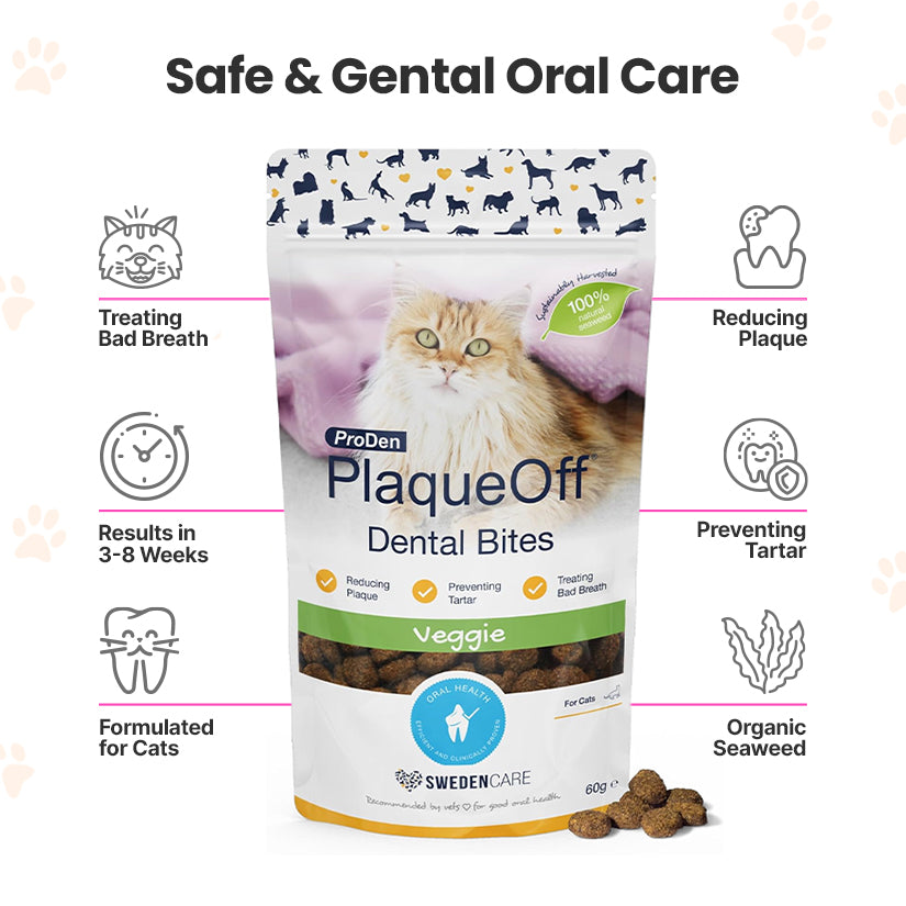 PlaqueOff Dental Bites Cat 60g